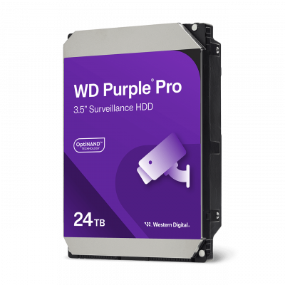 Жесткий диск для видеонаблюдения HDD 24Tb Western Digital Purple Pro SATA 512Mb 3,5