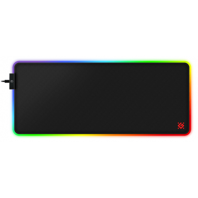 Коврик для компьютерной мыши Defender Black XXL HUB Light Коврик для компьютерной мыши Defender Black XXL HUB Light