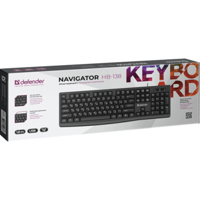 Клавиатура USB Defender Navigator HB-138 Клавиатура USB Defender Navigator HB-138