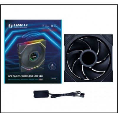 Вентилятор для корпуса Lian Li UNI FAN TL WIRELESS LCD 140 REVERSE BLADE Black G99.14RTLLCD1W1B.00 Вентилятор для корпуса Lian Li UNI FAN TL WIRELESS LCD 140 REVERSE BLADE Black G99.14RTLLCD1W1B.00