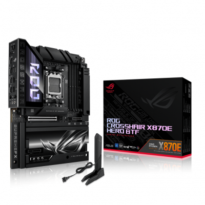 Материнская плата ASUS ROG CROSSHAIR X870E HERO BTF AM5 4xDDR5 4xSATA Raid 5xM.2 4xType-C HDMI ATX Материнская плата ASUS ROG CROSSHAIR X870E HERO BTF AM5 4xDDR5 4xSATA Raid 5xM.2 4xType-C HDMI ATX
