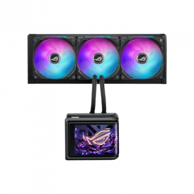 Водяное охлаждение CPU Asus ROG RYUO IV SLC 360 ARGB, 3x120mm, AMOLED-display, Black