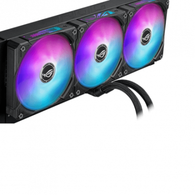 Водяное охлаждение CPU Asus ROG RYUO IV SLC 360 ARGB, 3x120mm, AMOLED-display, Black