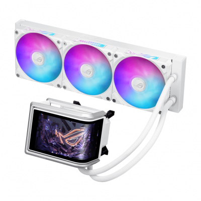 Водяное охлаждение CPU Asus ROG RYUO IV 360 ARGB WHT, 3x120mm, AMOLED-display, White