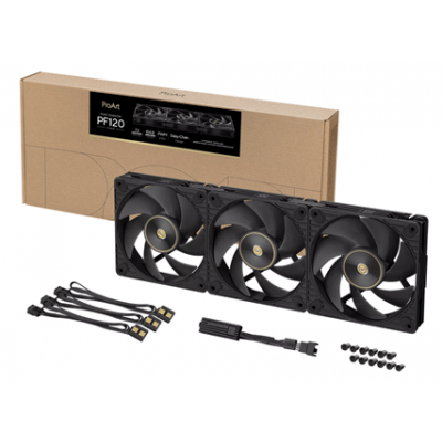 Вентилятор для корпуса ASUS PROART PF120 FAN PWM BLACK 3IN1 120x120x28 PF120-1/BK/3 IN 1// Вентилятор для корпуса ASUS PROART PF120 FAN PWM BLACK 3IN1 120x120x28 PF120-1/BK/3 IN 1//