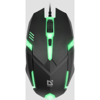Мышь проводная Defender Cyber MB-560L 7цветов,3кнопки,1200dpi,черный, НОВИНКА!
