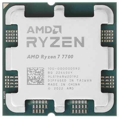 Процессор AMD Ryzen 7 7700 3,8Гц (5,3ГГцTurbo) Zen 4 8/16  8MB L2 32MB L3 65W AM5 100-000000592 OEM