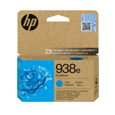 Картридж HP Europe 938e EvoMore Cyan Original Ink Cartridge (4S6X9PE)