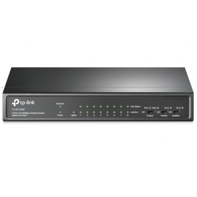 Коммутатор TP-Link TL-SF1009P 8PoE+ 65Wt (TL-SF1009P) Коммутатор TP-Link TL-SF1009P 8PoE+ 65Wt (TL-SF1009P)