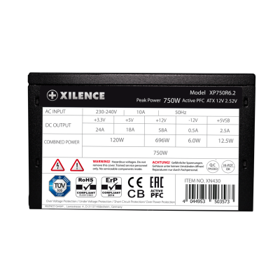 Блок питания Xilence Perfomance C+ series XN430 750W [XP750R6.2], 80+