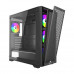 Корпус Wintek Andromeda MAX P193-M-B TG, ATX, USB 1*3.0/2*2.0, HD+Mic, 0,5mm, 4*12cm ARGB (контроллер + пульт д/у в комплекте), Black