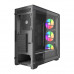 Корпус Wintek Andromeda MAX P193-M-B TG, ATX, USB 1*3.0/2*2.0, HD+Mic, 0,5mm, 4*12cm ARGB (контроллер + пульт д/у в комплекте), Black