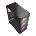 Корпус Wintek Tornado Pro PS195-B-M TG, ATX, USB 1*3.0/2*2.0, HD+Mic, 0,5mm, 4*12cm ARGB, Black