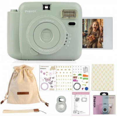 Фотокамера моментальной печати Popoto Instant Camera зеленый