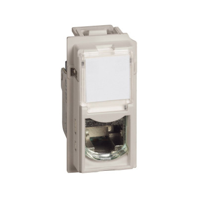 Розетка компьютерная Bticino KM4279C6S Living Now RJ45 cat6 STP 1 модуль песочный