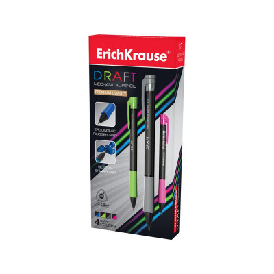 Карандаш механический ErichKrause® Draft 2.0мм, НВ (упак./12 шт.) Карандаш механический ErichKrause® Draft 2.0мм, НВ (упак./12 шт.)