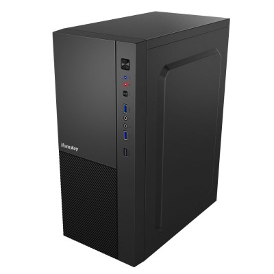 Компьютерный корпус Huntkey HK320, Без БП, 0.45mm, 1xUSB2.0, 2xUSB3.0, HD-Audio, ATX/mATX, Black