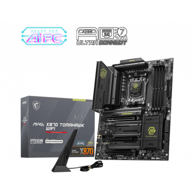 Материнская плата MSI MAG X870 TOMAHAWK WIFI AM5 X870 4xDDR5 4xSATA3 RAID 4xM.2 HDMI DP ATX