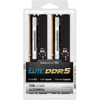 Оперативная память 32GB Kit (2x16GB) 6400MHz DDR5 Team Group ELITE PC5-51200 TED532G6400C52DC01