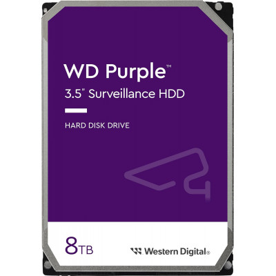 Жесткий диск для видеонаблюдения HDD  8Tb Western Digital Purple SATA3 256Mb 5640rpm 3,5