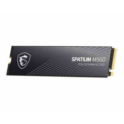 Твердотельный накопитель 1000Gb SSD MSI SPATIUM M560 PCIe 5.0 NVMe M.2 1TB R10200Mb/s W8400MB/s