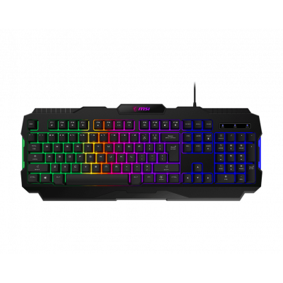 Игровая Клавиатура MSI FORGE GK100 RU, USB 2.0 104кл Мембрана кабель 1,5м