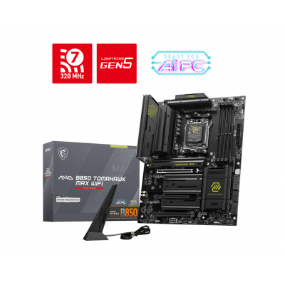Материнская плата MSI MAG B850 TOMAHAWK MAX WIFI AM5 4xDDR5 4xSATA3 RAID 4xM.2 HDMI 3xType-C ATX