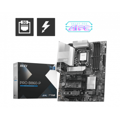 Материнская плата MSI PRO B860-P LGA1851 4xDDR5 4xSATA3 RAID 3xM.2 HDMI Type-C DP ATX