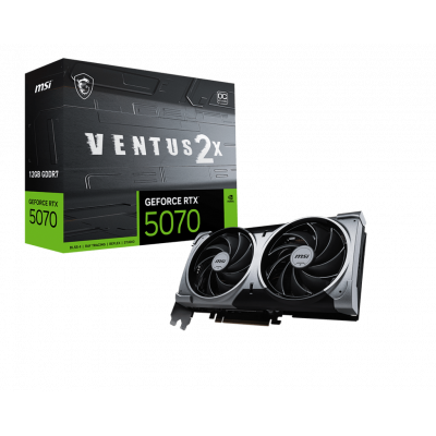 Видеокарта MSI GeForce RTX 5070 12G VENTUS 2X OC, 12Gb GDDR7 192-bit 1xHDMI 3xDP G5070-12V2C