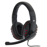 Игровая гарнитура стерео Defender Warhead G-160 черный + красный, кабель 2,5 м, НОВИНКА!