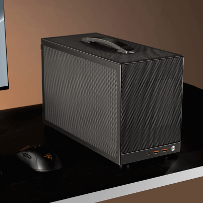 Корпус PCCooler K101 MESH GY 3F ITX 2xUSB3.0, 1xUSB-C, 3xFans, 1x3.5