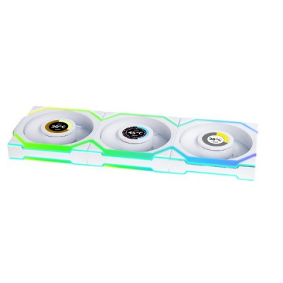 Вентилятор для корпуса Lian Li UNI FAN SL WIRELESS LCD 3x120mm White G99.12SLLCD1W3W.00