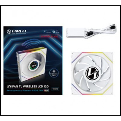 Вентилятор для корпуса Lian Li UNI FAN TL 120 LCD Reverse Blade Wireles ARGB White 12RTLLCD1W1W