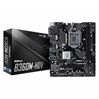 Материнская плата ASRock B360M-HDV LGA1151 2xDDR4 6xSATA3 1xUM.2 D-Sub DVI HDMI 3xPCI-E3.0 mATX