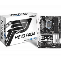 Материнская плата ASRock H270 PRO4 LGA1151 iH270 4xDDR4 6xSATA3 1xUltraM.2 1xM2 D-Sub DVI HDMI ATX