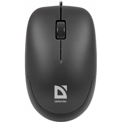 Мышь Defender Datum MM-010 Black (Черн), USB 2кн+кл,1000 dpi 1,5м