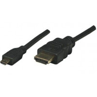 Кабель Manhattan HDMI - Micro HDMI с сетевым каналом, поддержкой HEC, ARC, 3D, 4K (M - M) 2м, 324427
