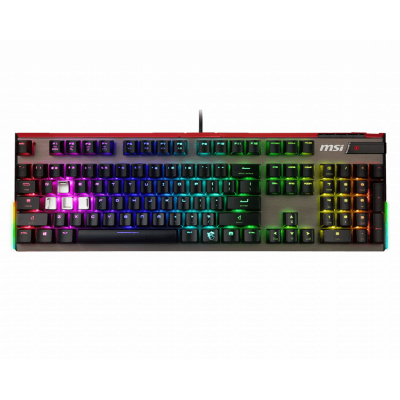 Игровая Клавиатура MSI Vigor GK80 CR RU USB 2.0/104клавиши/переключатели CHERRY MX RGB Red/кабель 2м