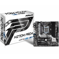 Материнская плата ASRock H270M PRO4 LGA1151 iH270 4xDDR4 6xSATA3 RAID 2xUM.2 D-Sub DVI HDMI mATX