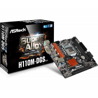 Материнская плата ASRock  H110M-DGS R3.0 LGA1151 INTEL H110 2xDDR4 4xSATA3 1xDVI mATX BOX