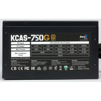 Блок питания, Aerocool, KCAS-750G, 750W, ATX, APFC, 20+4 pin, 4+4pin, 7*Sata, 4*Molex, 1*FDD, RGB