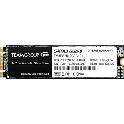 Твердотельный накопитель  512GB SSD TeamGroup MS30 M.2 SATA 2280 R530Mb/s W430MB/s TM8PS7512G0C101
