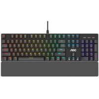 Механическая Игровая Клавиатура  AOC GK500, 104 клавиш, RGB кабель 1,8м, USB2.0 OUTEMU RED GK500DR2R