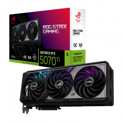Видеокарта ASUS GeForce RTX5070Ti 16GB GDDR7 16GB 2xHDMI 3xDP ROG-STRIX-RTX5070TI-O16G-GAMING