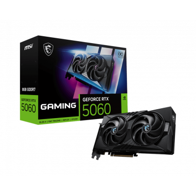 Видеокарта MSI GeForce RTX 5060 8G GAMING OC, 8G GDDR7 128bit 1xHDMI 3xDP G5060-8GC