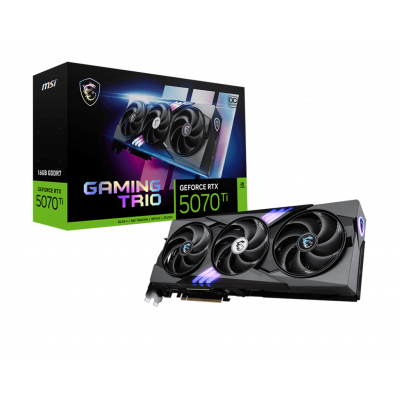 Видеокарта MSI GeForce RTX 5070 Ti 16G GAMING TRIO OC, 16G GDDR7 256bit 1xHDMI 3xDP G507T-16GTC