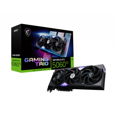 Видеокарта MSI GeForce RTX 5060 Ti 16G GAMING TRIO OC, 16Gb GDDR7 128-bit 1xHDMI 3xDP G506T-16GTC