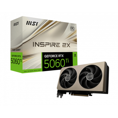 Видеокарта MSI GeForce RTX 5060 Ti 16G INSPIRE 2X OC, 16Gb GDDR7 128-bit 1xHDMI 3xDP G506T-16I2C