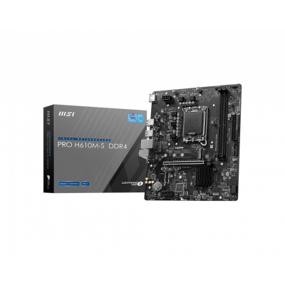 Материнская плата MSI PRO H610M-S DDR4 LGA1700 H610 2xDDR4 2xSATA 1xM.2 1xHDMI mATX