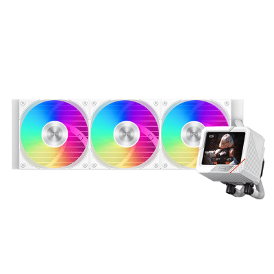 Водяное охлаждение для CPU PCCooler GT360 ARGB Display WH 115X/1200/1700/1851/AM4/AM5 Белый